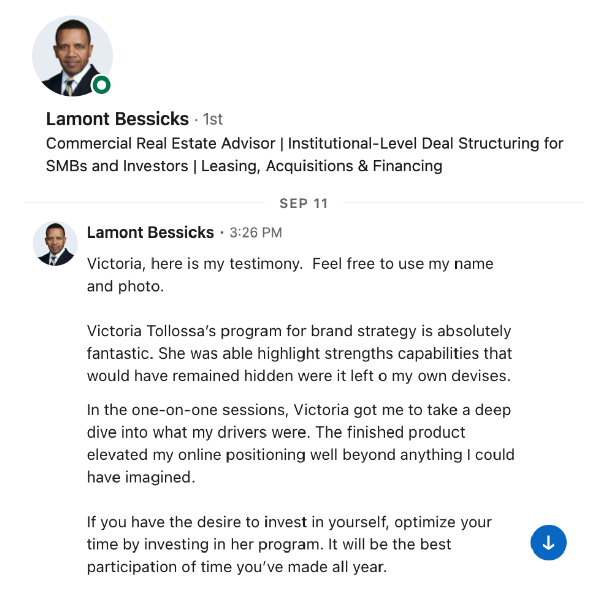 Client testimonial 4