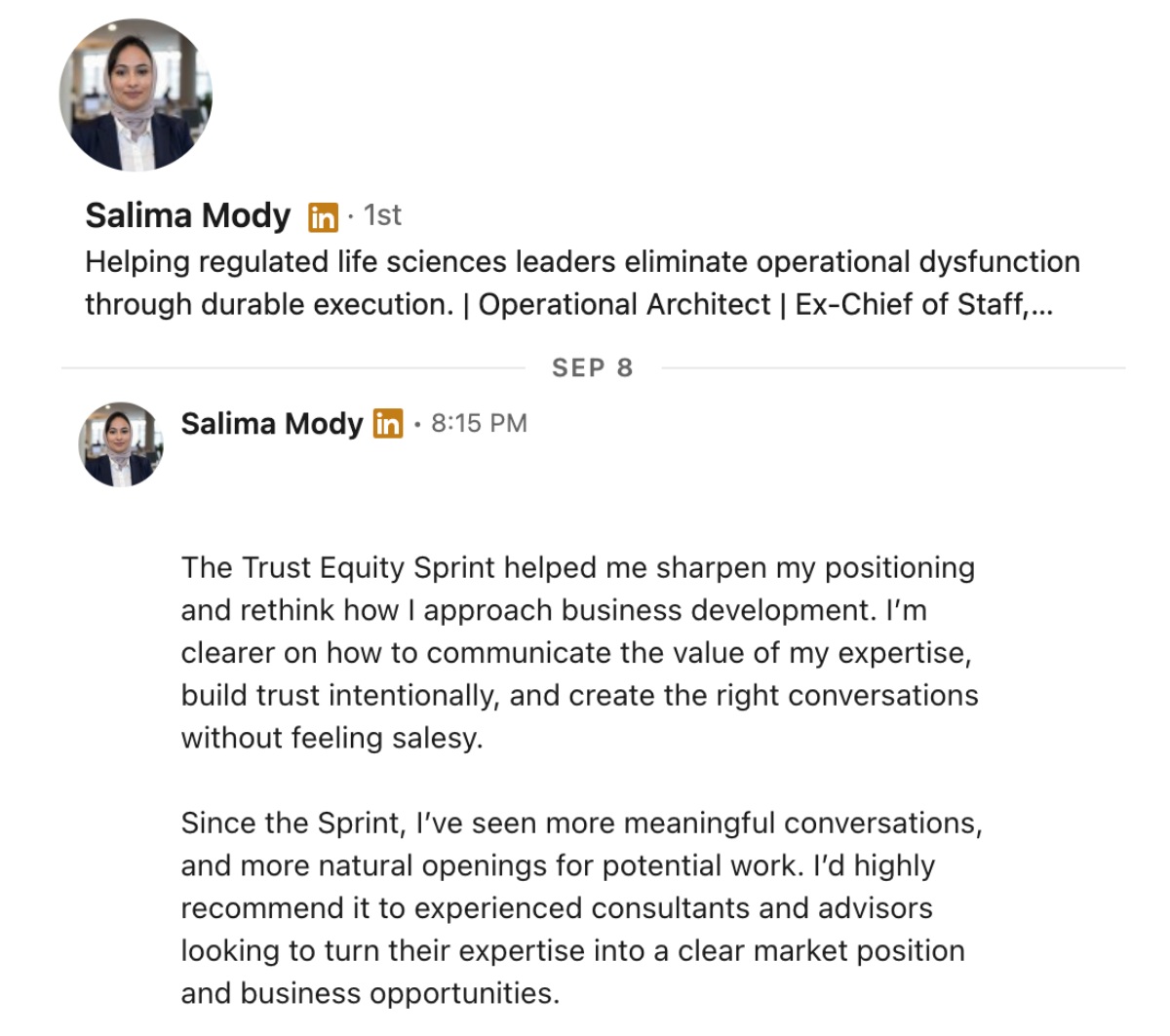 Client testimonial 2