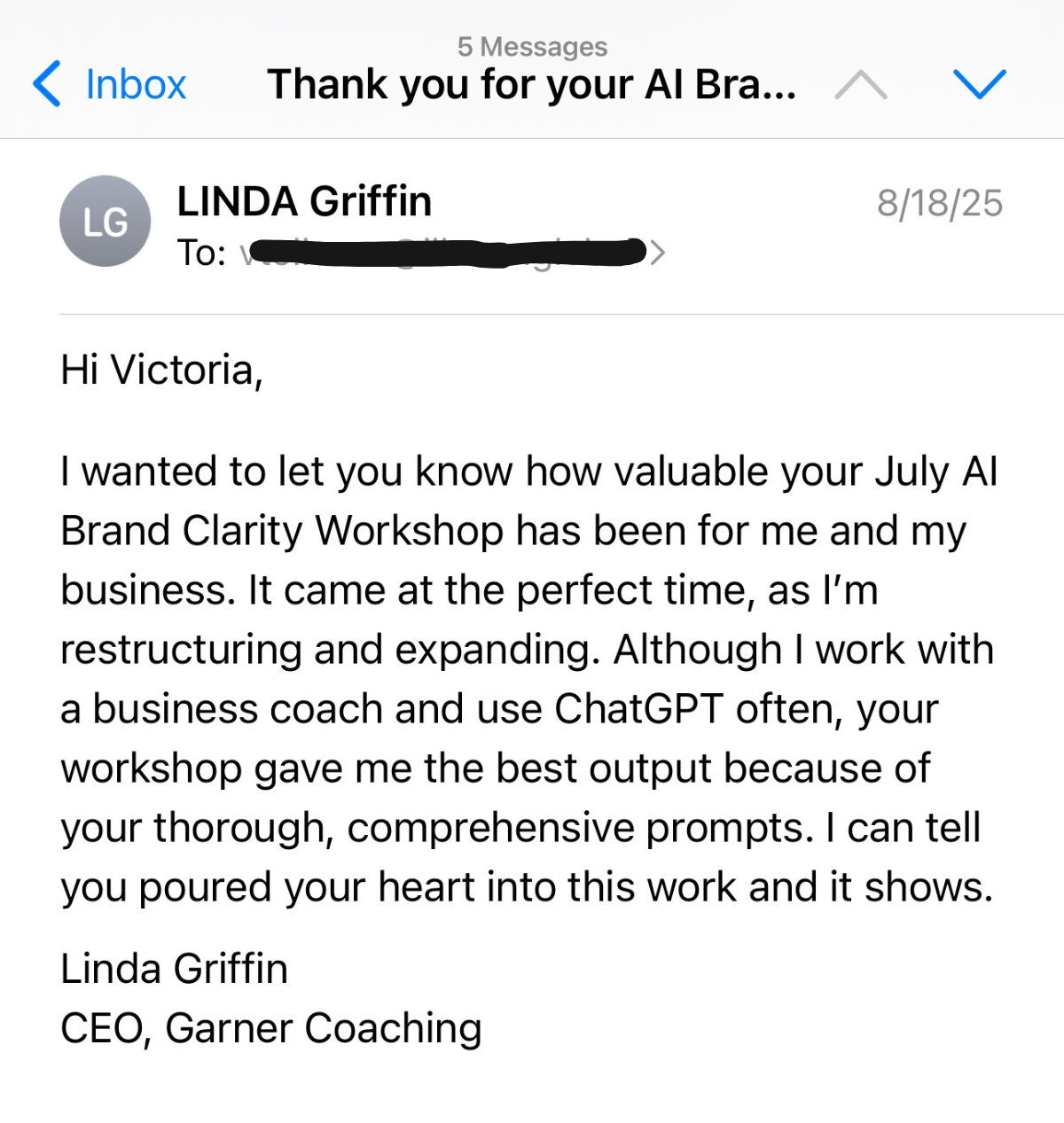 Client testimonial 5