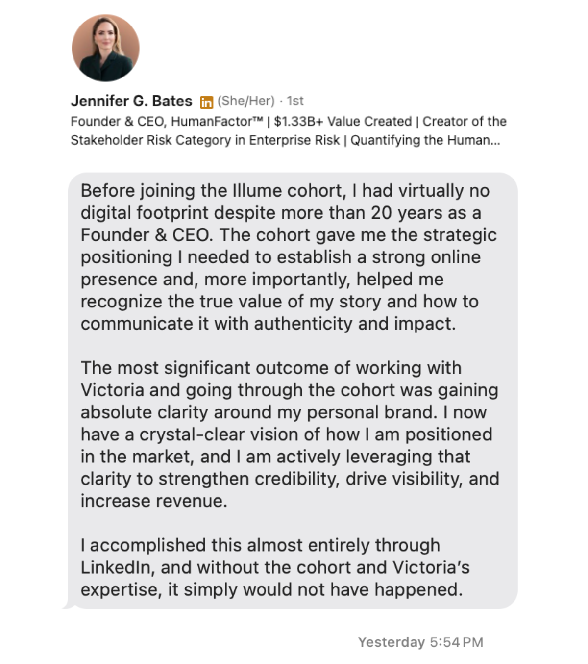 Client testimonial 20