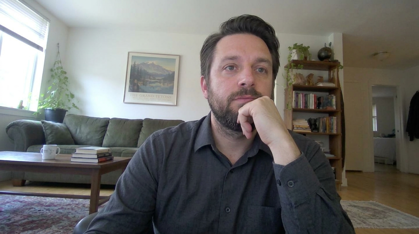 Daniel R. watching the live session from home